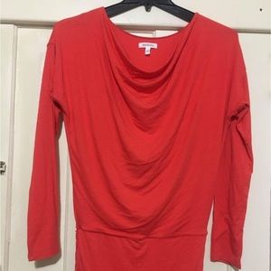 Athleta Solstice Cowl Waterfall Neck Ruched Dress Women's Size small